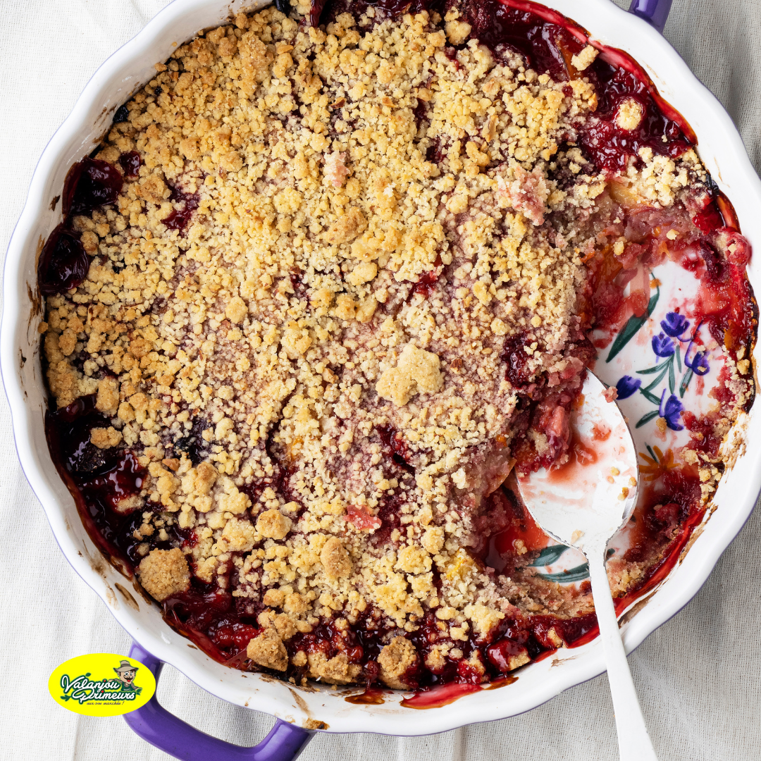 Crumble aux cerises