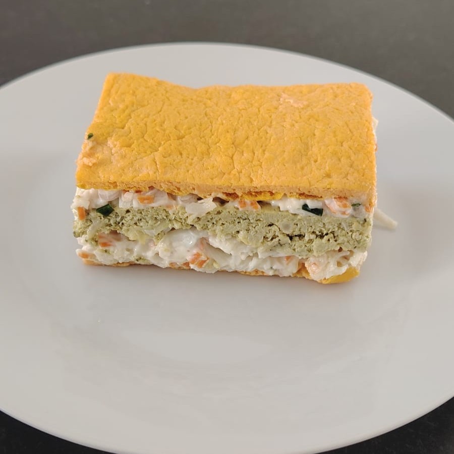 Millefeuille brocoli / carotte et surimi